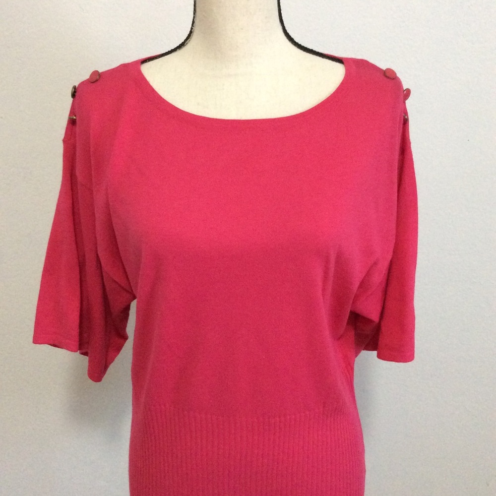 Jones New York Pink Scoop Neck Top